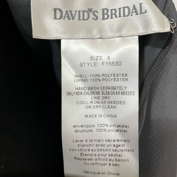 DAVID'S BRIDAL RUFFLE DRESS Size: 8 SKU: S-DB10 - Picture 7 of 7
